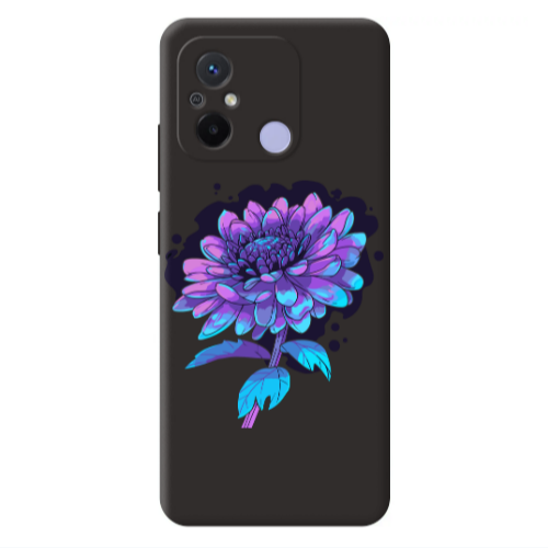 Xiaomi Redmi 12C Witch flower Black Colored Silicone TPU Θήκη