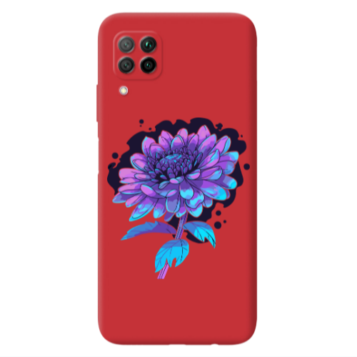 Huawei P40 Lite Witch flower Red Colored Silicone TPU Θήκη