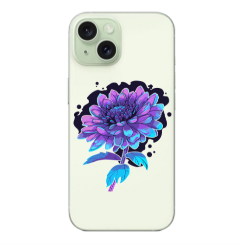 Apple iPhone 15 Plus Witch flower Transparent Silicone TPU Θήκη
