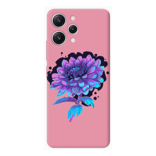 Xiaomi Redmi 12 Witch flower Pink Colored Silicone TPU Θήκη