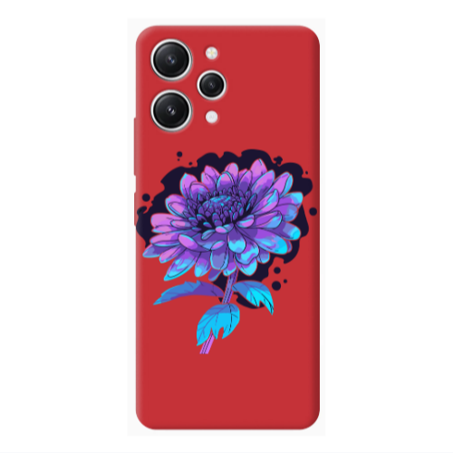 Xiaomi Redmi 12 Witch flower Red Colored Silicone TPU Θήκη