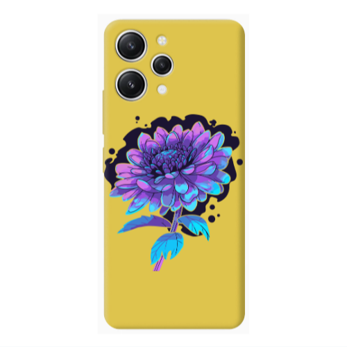Xiaomi Redmi 12 Witch flower Yellow Colored Silicone TPU Θήκη