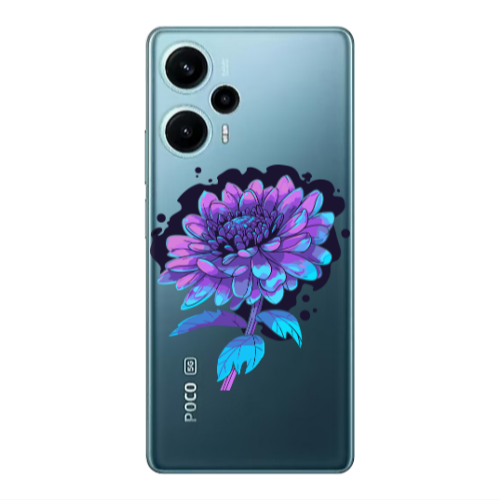 Xiaomi Poco F5 Witch flower Transparent Silicone TPU Θήκη