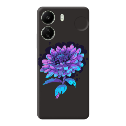 Xiaomi Redmi 13C Witch flower Black Colored Silicone TPU Θήκη