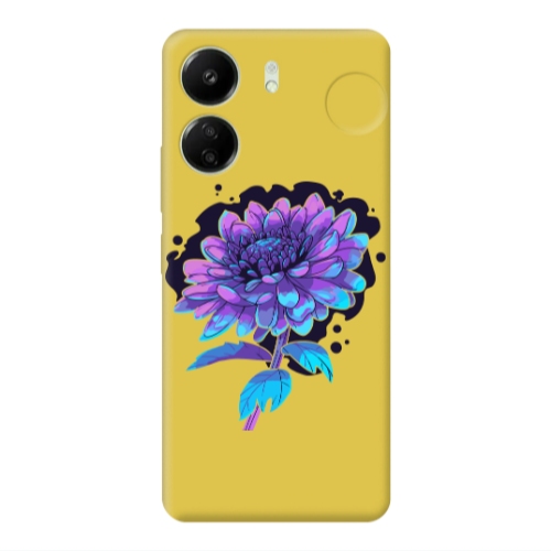 Xiaomi Redmi 13C Witch flower Yellow Colored Silicone TPU Θήκη