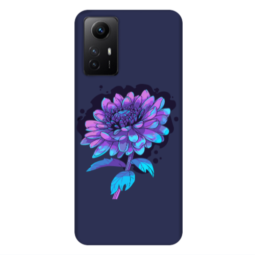Xiaomi Redmi Note 12s Witch flower Dark blue Colored Silicone TPU Θήκη