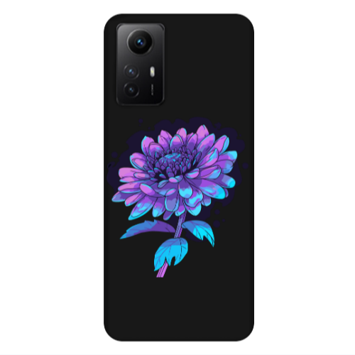 Xiaomi Redmi Note 12s Witch flower Black Colored Silicone TPU Θήκη