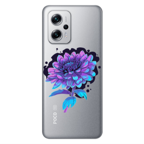 Xiaomi Poco X4 GT Witch flower Transparent Silicone TPU Θήκη
