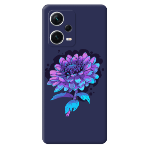 Xiaomi Poco X5 Witch flower Dark blue Colored Silicone TPU Θήκη