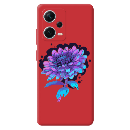 Xiaomi Poco X5 Witch flower Red Colored Silicone TPU Θήκη