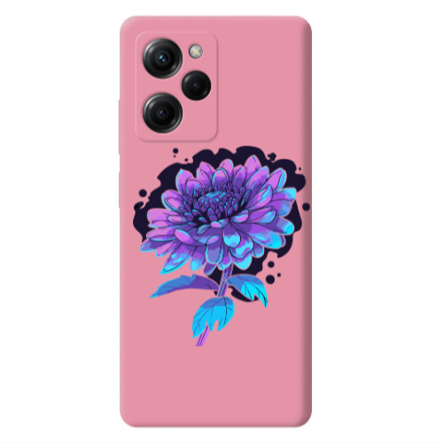 Xiaomi Poco X5 Pro Witch flower Pink Colored Silicone TPU Θήκη