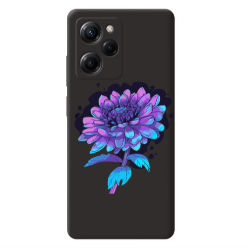 Xiaomi Poco X5 Pro Witch flower Black Colored Silicone TPU Θήκη