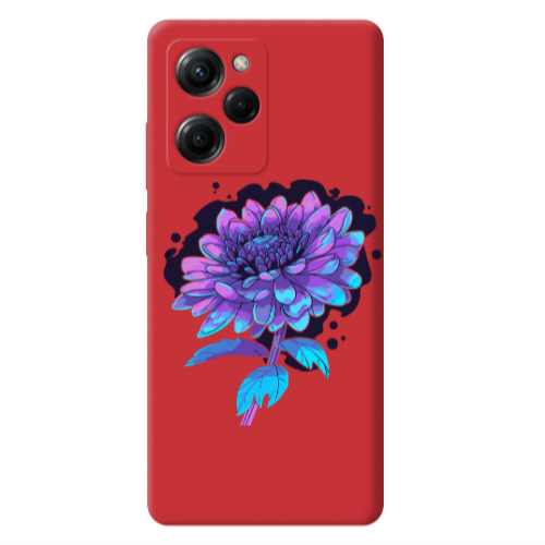 Xiaomi Poco X5 Pro Witch flower Red Colored Silicone TPU Θήκη