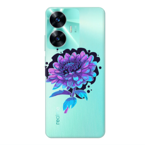 Realme C55 Witch flower Transparent Silicone TPU Θήκη