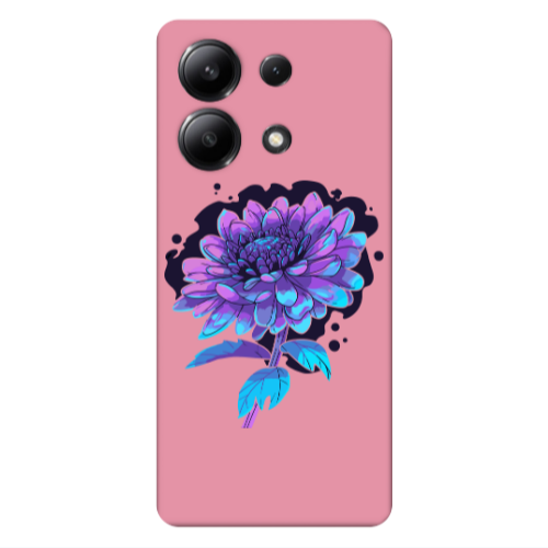 Xiaomi Redmi Note 13 4G Witch flower Pink Colored Silicone TPU Θήκη
