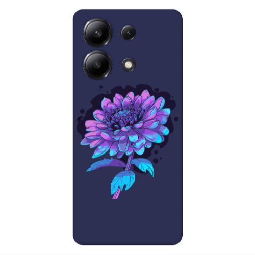 Xiaomi Redmi Note 13 4G Witch flower Dark blue Colored Silicone TPU Θήκη