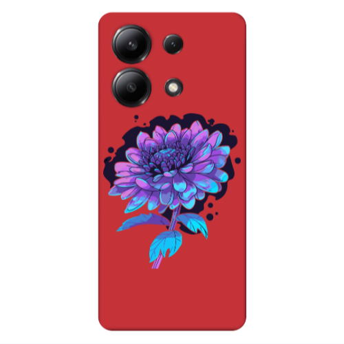 Xiaomi Redmi Note 13 4G Witch flower Red Colored Silicone TPU Θήκη