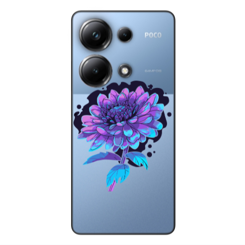 Xiaomi Poco M6 Pro 4G Witch flower Transparent Silicone TPU Θήκη