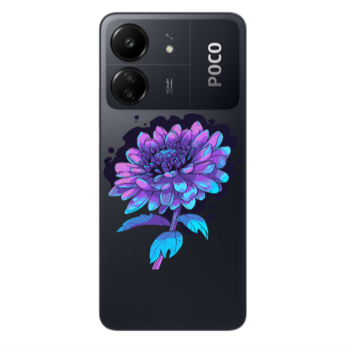 Xiaomi Poco C65 Witch flower Transparent Silicone TPU Θήκη