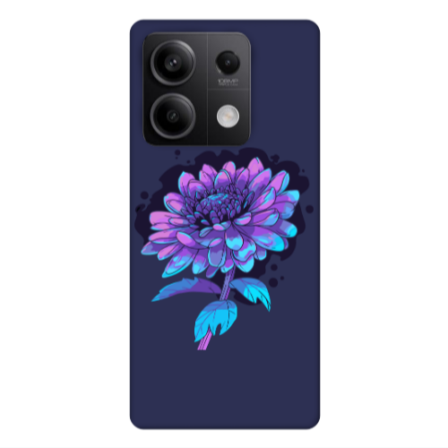 Xiaomi Redmi Note 13Pro 5G Witch flower Dark blue Colored Silicone TPU Θήκη