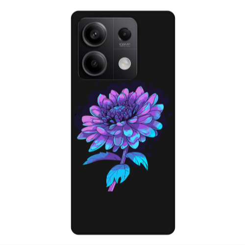 Xiaomi Redmi Note 13Pro 5G Witch flower Black Colored Silicone TPU Θήκη