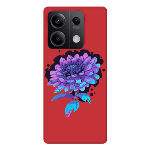 Xiaomi Redmi Note 13Pro 5G Witch flower Red Colored Silicone TPU Θήκη