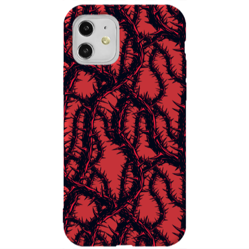 Apple iPhone 11  Prickly ivy Red Colored Silicone TPU Θήκη