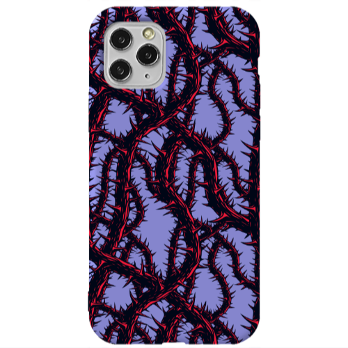 Apple iPhone 11 Pro Prickly ivy Purple Colored Silicone TPU Θήκη