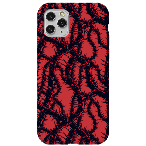 Apple iPhone 11 Pro Prickly ivy Red Colored Silicone TPU Θήκη
