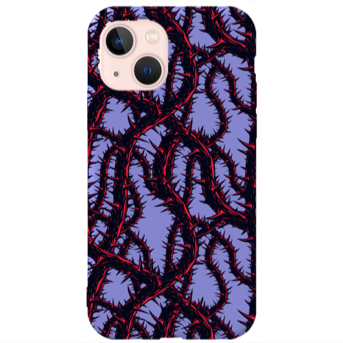 Apple iPhone 13 Prickly ivy Purple Colored Silicone TPU Θήκη