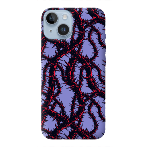 Apple iPhone 14  Prickly ivy Purple Colored Silicone TPU Θήκη