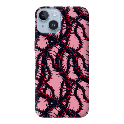 Apple iPhone 14  Prickly ivy Pink Colored Silicone TPU Θήκη