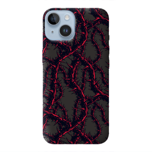 Apple iPhone 14  Prickly ivy Black Colored Silicone TPU Θήκη