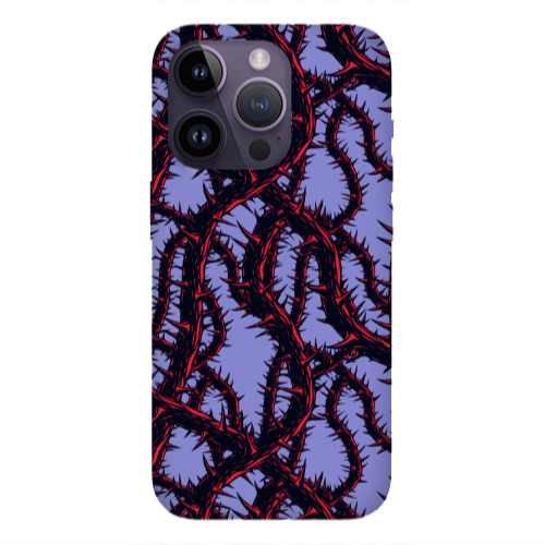 Apple iPhone 14 Pro  Prickly ivy Purple Colored Silicone TPU Θήκη