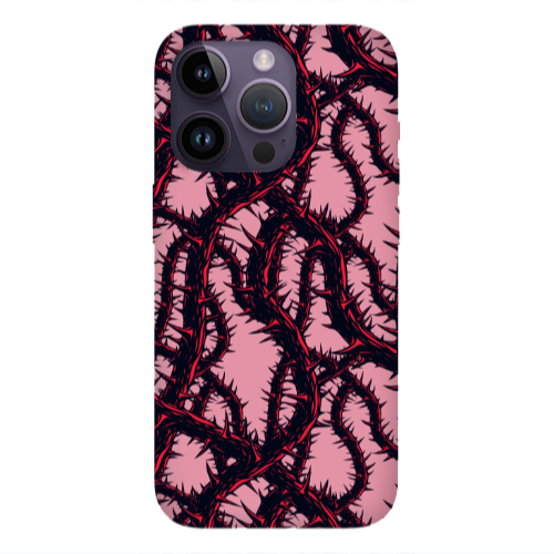 Apple iPhone 14 Pro  Prickly ivy Pink Colored Silicone TPU Θήκη