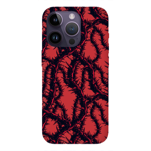 Apple iPhone 14 Pro Max Prickly ivy Red Colored Silicone TPU Θήκη