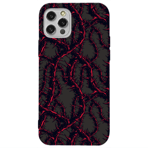 Apple iPhone 13 Pro Prickly ivy Black Colored Silicone TPU Θήκη
