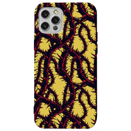 Apple iPhone 12 Pro Max Prickly ivy Yellow Colored Silicone TPU Θήκη