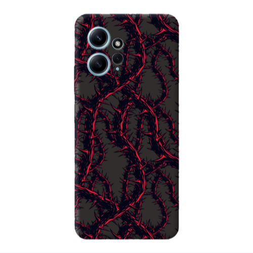Xiaomi Redmi Note 12 4G Prickly ivy Black Colored Silicone TPU Θήκη