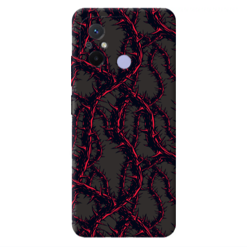Xiaomi Redmi 12C Prickly ivy Black Colored Silicone TPU Θήκη