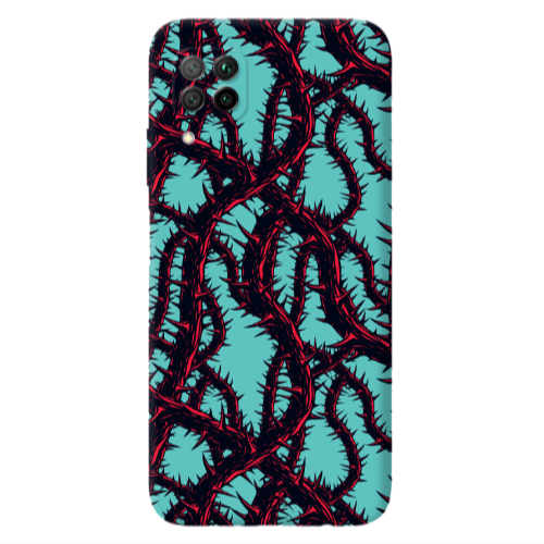 Huawei P40 Lite Prickly ivy Turquoise Colored Silicone TPU Θήκη