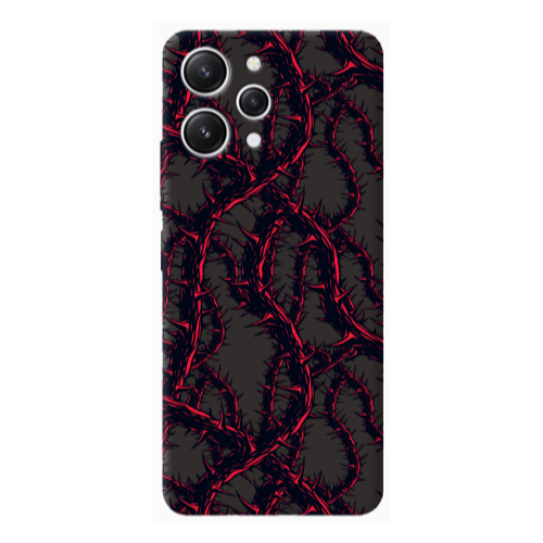 Xiaomi Redmi 12 Prickly ivy Black Colored Silicone TPU Θήκη
