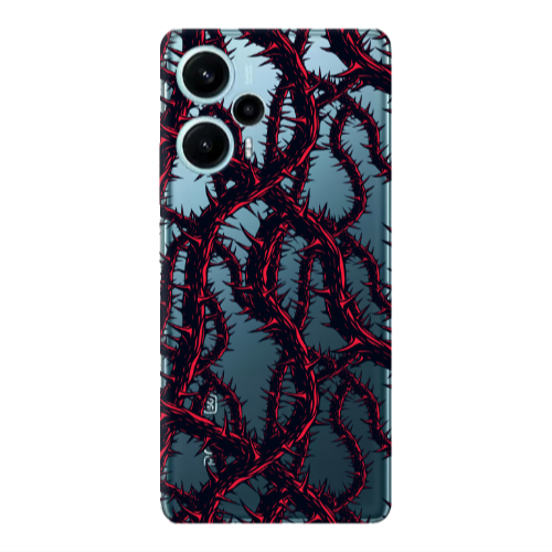 Xiaomi Poco F5 Prickly ivy Transparent Silicone TPU Θήκη
