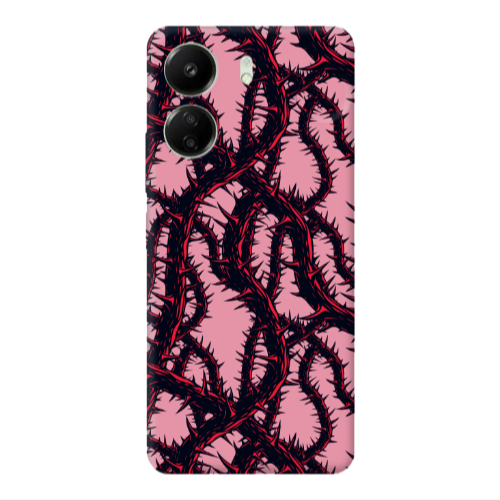 Xiaomi Redmi 13C Prickly ivy Pink Colored Silicone TPU Θήκη