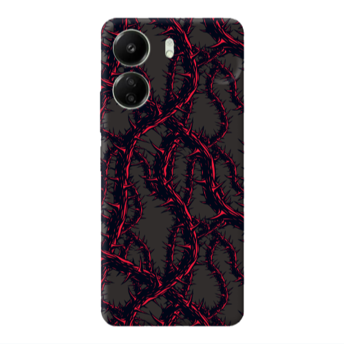 Xiaomi Redmi 13C Prickly ivy Black Colored Silicone TPU Θήκη
