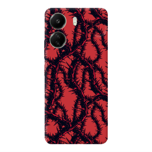 Xiaomi Redmi 13C Prickly ivy Red Colored Silicone TPU Θήκη