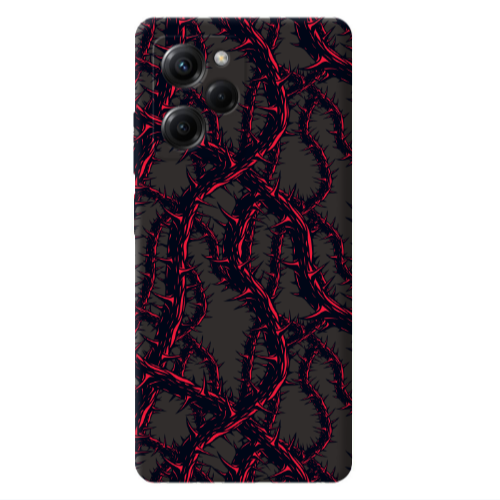 Xiaomi Poco X5 Pro Prickly ivy Black Colored Silicone TPU Θήκη