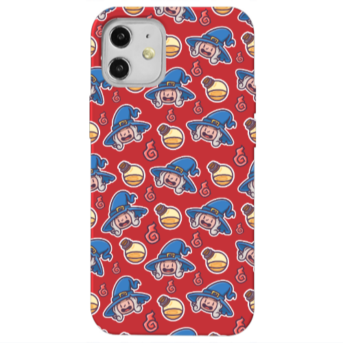 Apple iPhone 12 Sweet Witch Red Colored Silicone TPU Θήκη