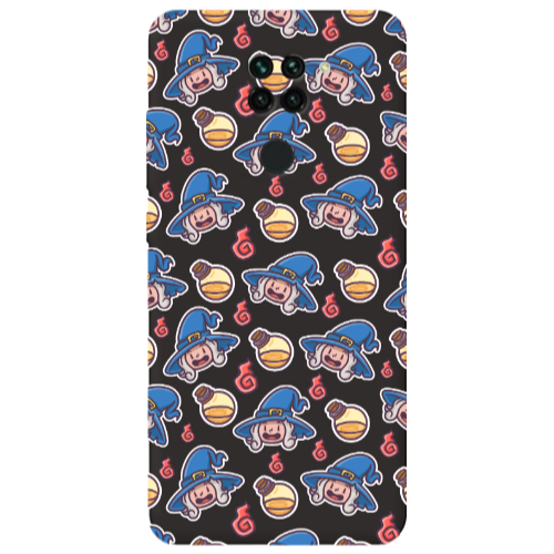 Xiaomi Redmi Note 9 Sweet Witch Black Colored Silicone TPU Θήκη