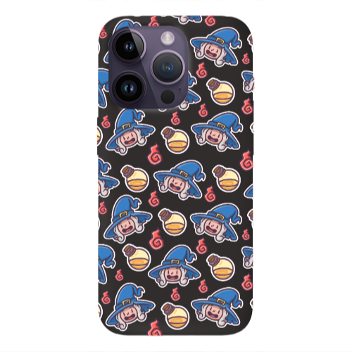 Apple iPhone 14 Pro Max Sweet Witch Black Colored Silicone TPU Θήκη